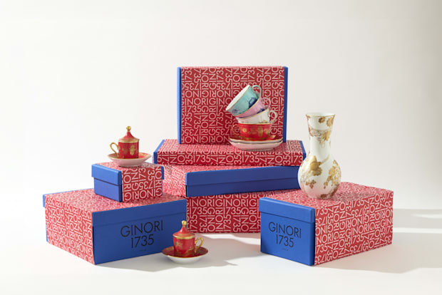 アンティーク　オセロ　イタリア製 オリエンテイタリアーノ アウルム コースター4枚セット | GINORI